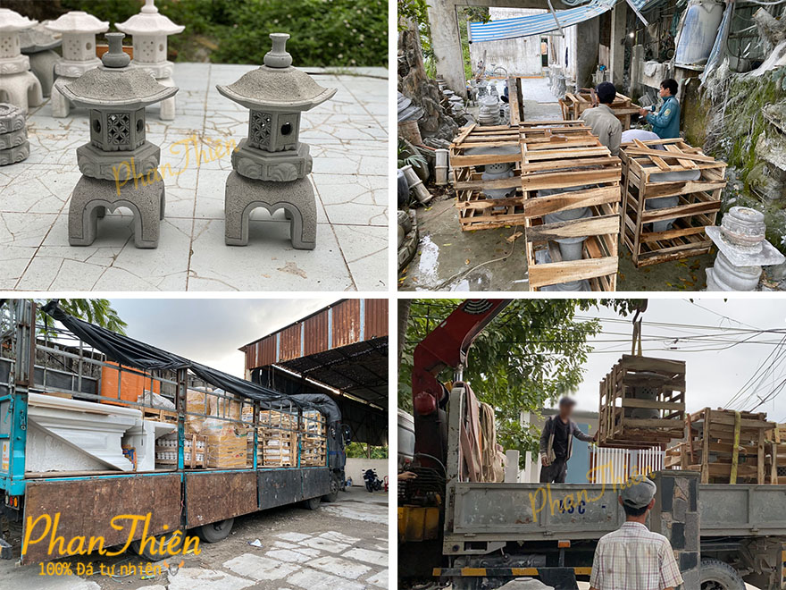 Đóng kiện và Bàn giao Đèn Đá Sa Thạch cho Khách Hàng tại Hà Nội