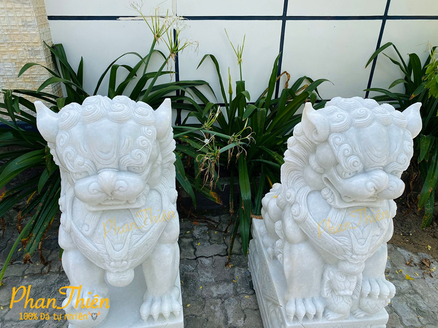 Kỳ Lân Đá Cẩm Thạch Trắng