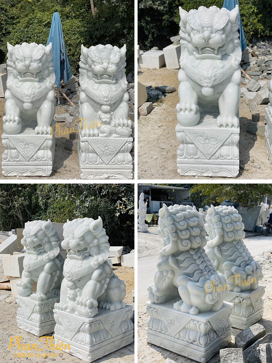 Kỳ Lân Đá Trắng Trong Xanh (KL-10)