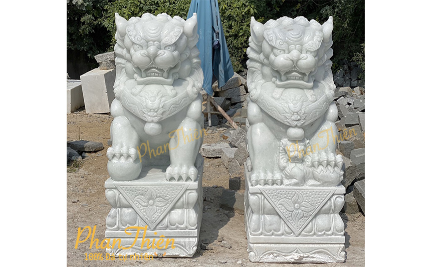 Kỳ Lân Đá Trắng Trong Xanh (KL-10)