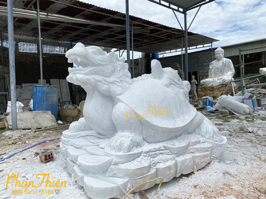 Điêu khắc và lắp đặt Long Quy hoá rồng