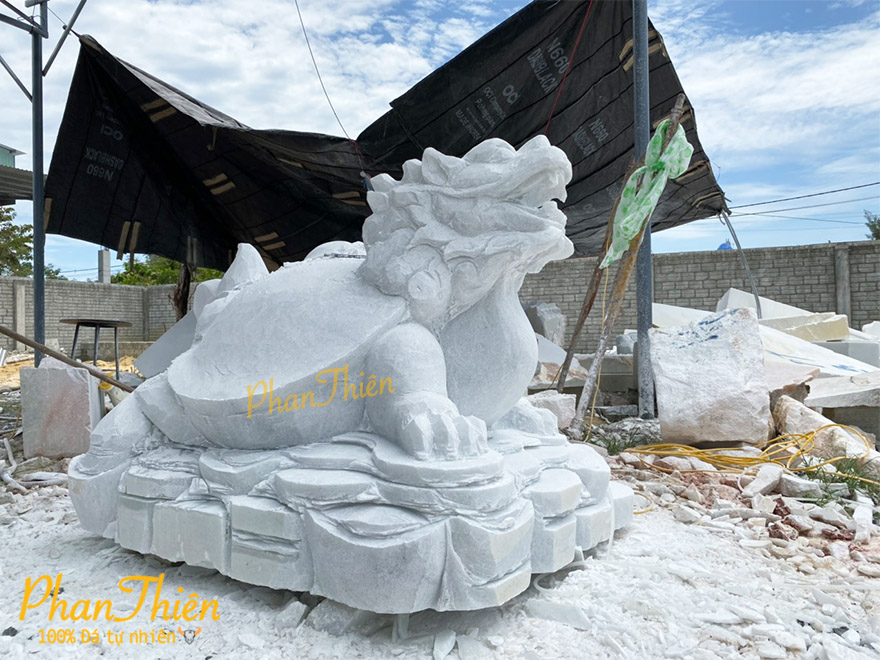 Điêu khắc và lắp đặt Long Quy hoá rồng