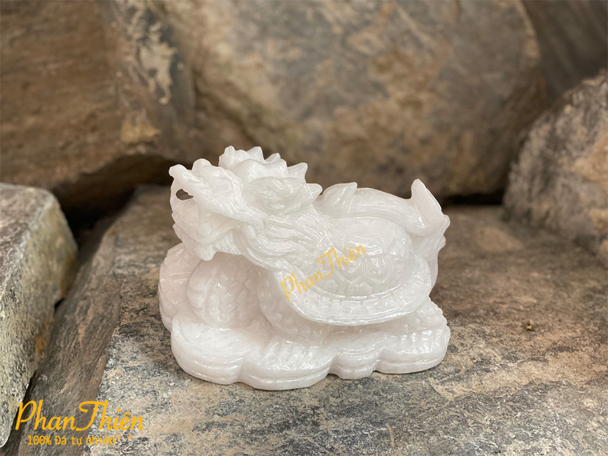 Tượng Long Quy Đá Cẩm Thạch Trắng (LQ-01)