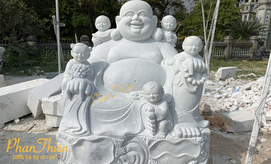 Tượng Phật Di Lặc bằng Đá Tự Nhiên và Nguyên Khối