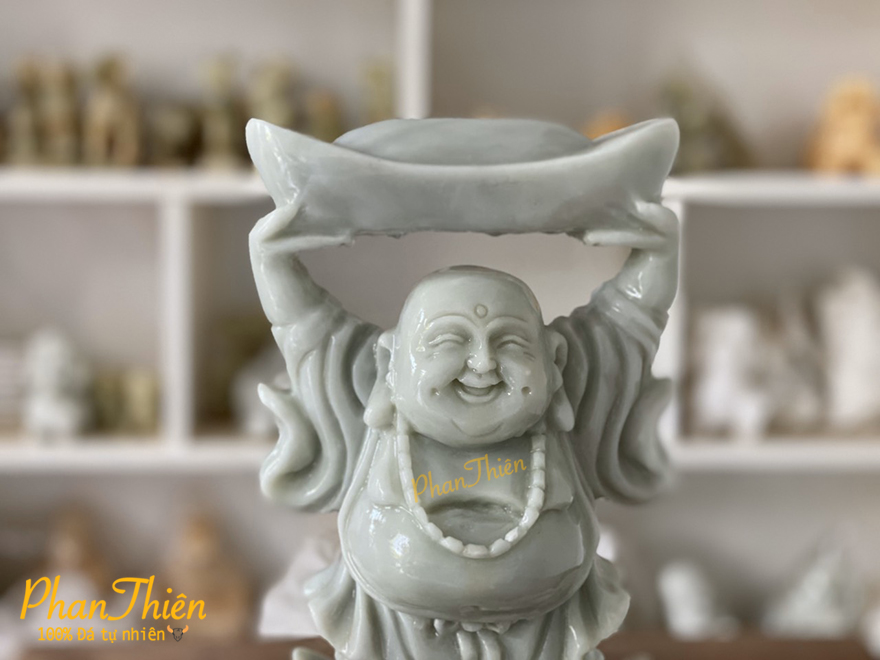 Tượng Phật Di Lặc bằng đá Cẩm Thạch Xanh (DL-05)