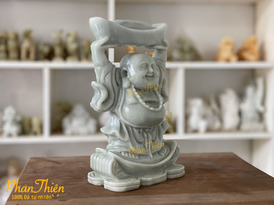 Tượng Phật Di Lặc bằng đá Cẩm Thạch Xanh (DL-05)