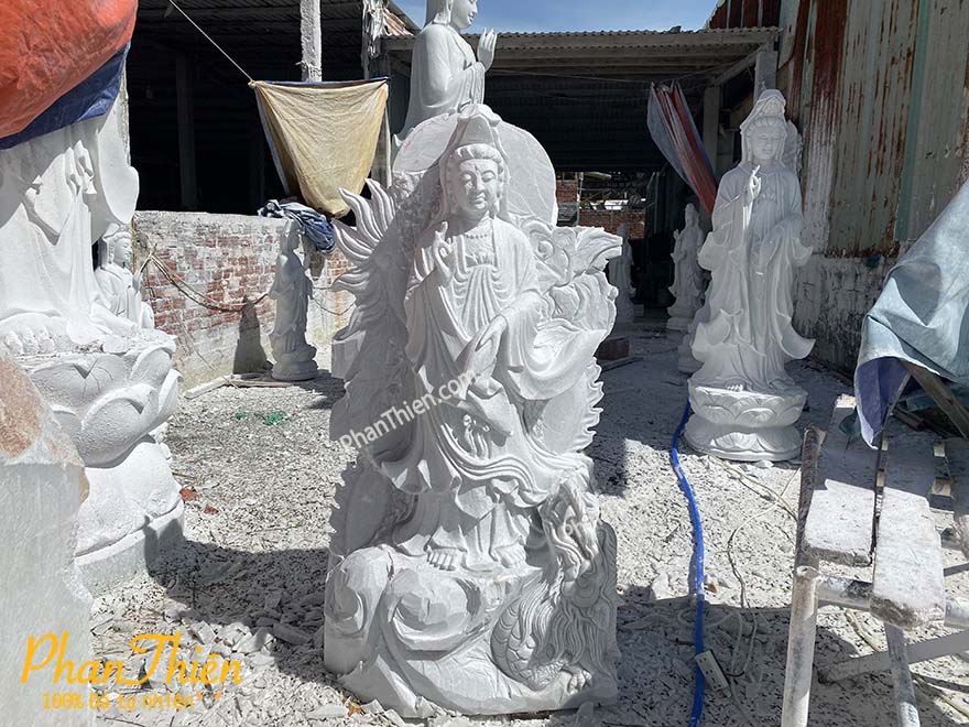 tượng phật quan âm cưỡi rồng bằng đá