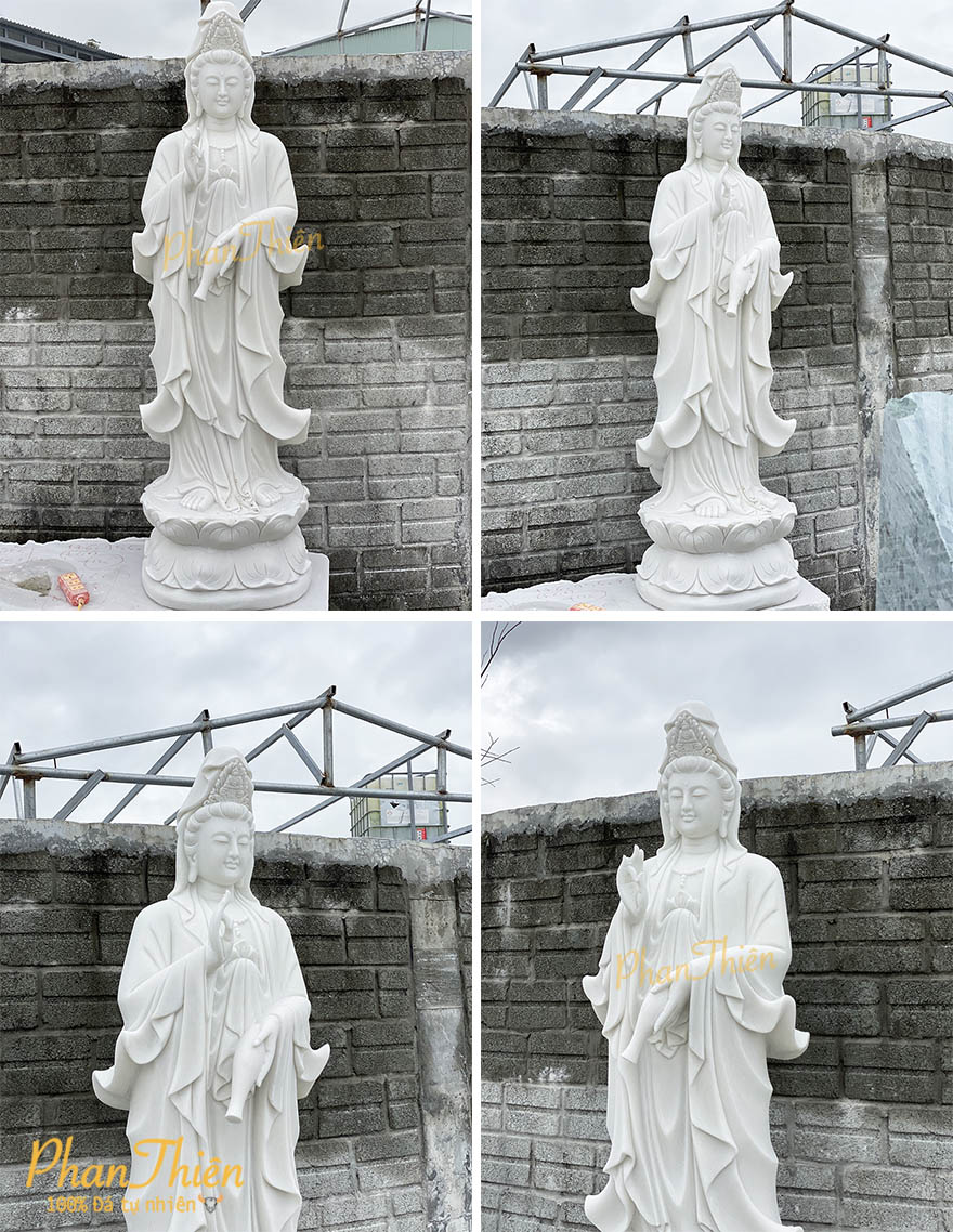 Tượng Phật Quan Âm đứng Đài Sen