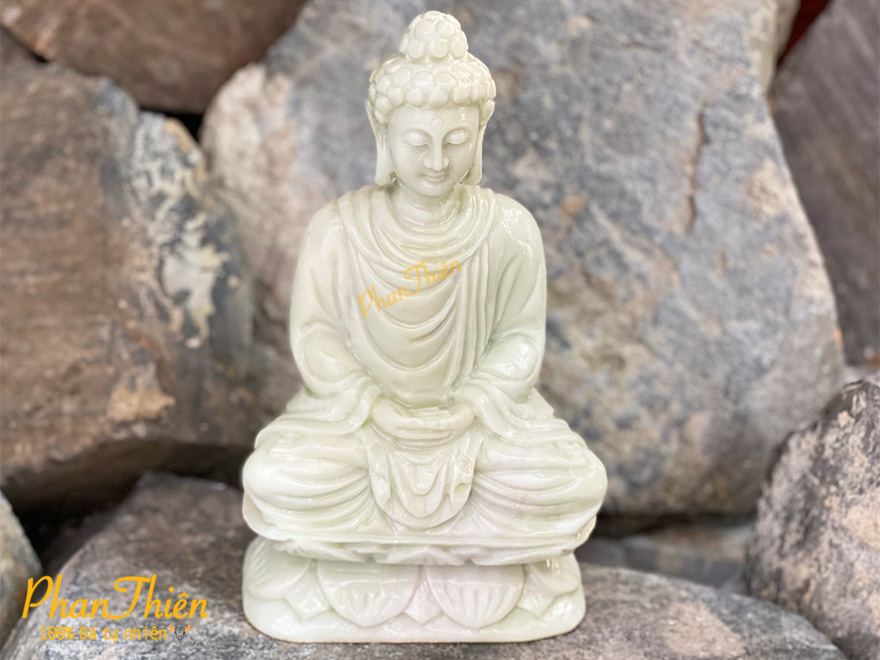 Tượng Phật Thích Ca bằng Đá Cẩm Thạch Xanh (TC-02)