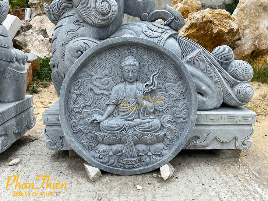 Tranh Tượng Thích Ca Đá Cẩm Thạch Đen