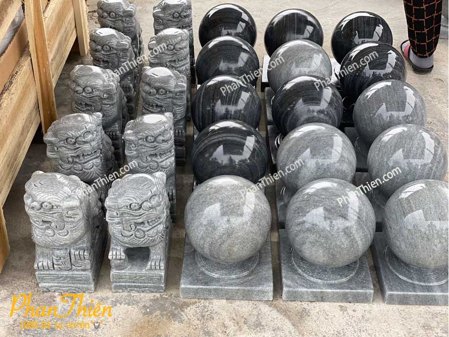 quả cầu đá, bi đá để trụ cổng