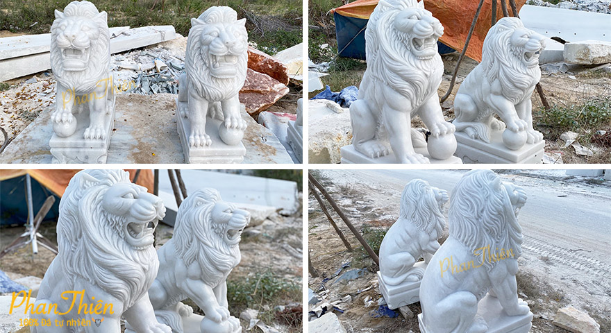 Cặp Sư tử bằng đá