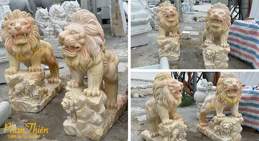 Tượng Sư tử bằng đá Cà rốt