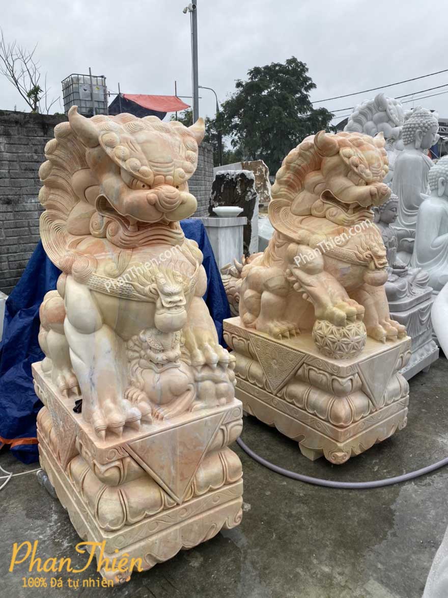 Điêu khắc và bàn giao Cặp Kỳ Lân 1.55m cho Nhà Thờ tại Ninh Bình