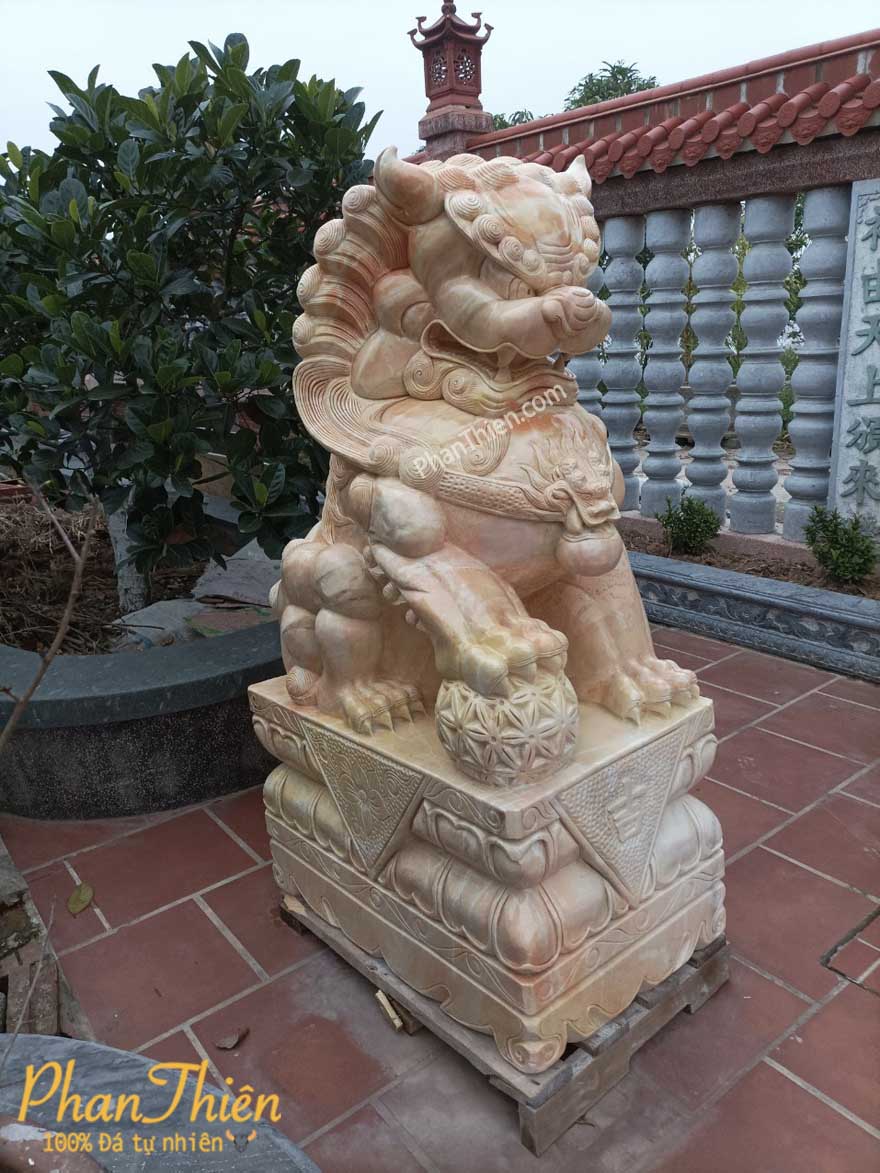 Điêu khắc và bàn giao Cặp Kỳ Lân 1.55m cho Nhà Thờ tại Ninh Bình