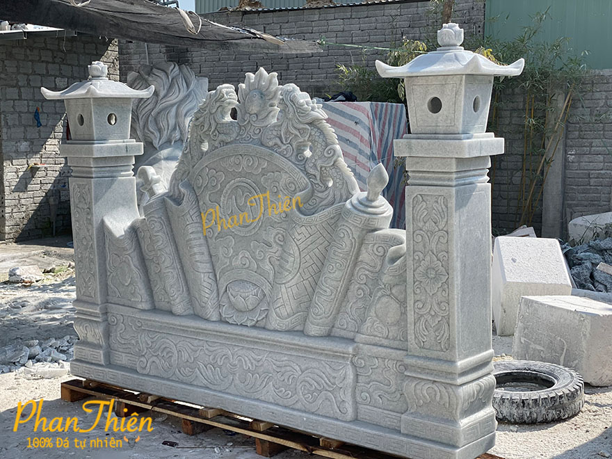 cuốn thư bằng đá, bức bình phong bằng đá