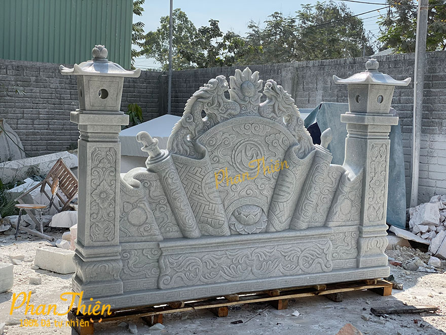 cuốn thư bằng đá, bức bình phong bằng đá
