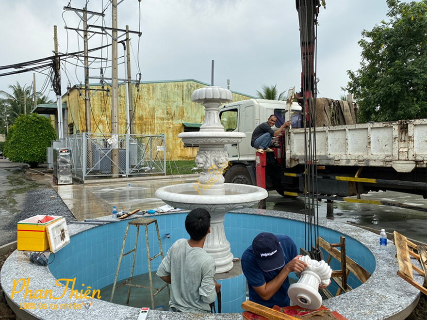 Bàn Giao và Lắp Đặt Đài Phun Nước cho Công ty Phước Hưng Long An 