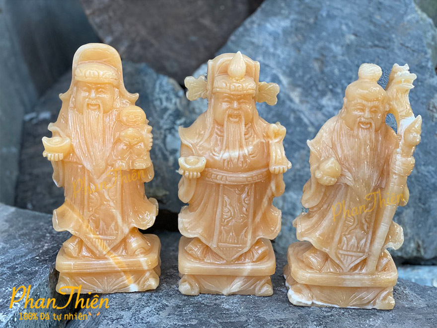 Tượng Phúc Lộc Thọ bằng Đá Ngọc Hoàng Long (PLT-01)