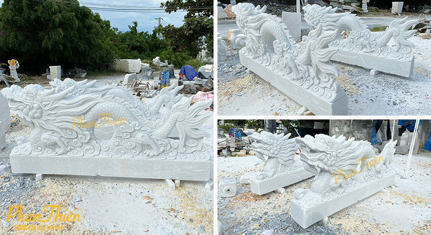 Cặp tượng Rồng đá