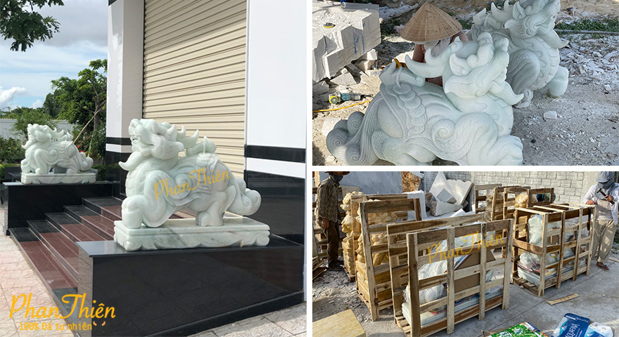 Điêu khắc và lắp đặt Tỳ Hưu