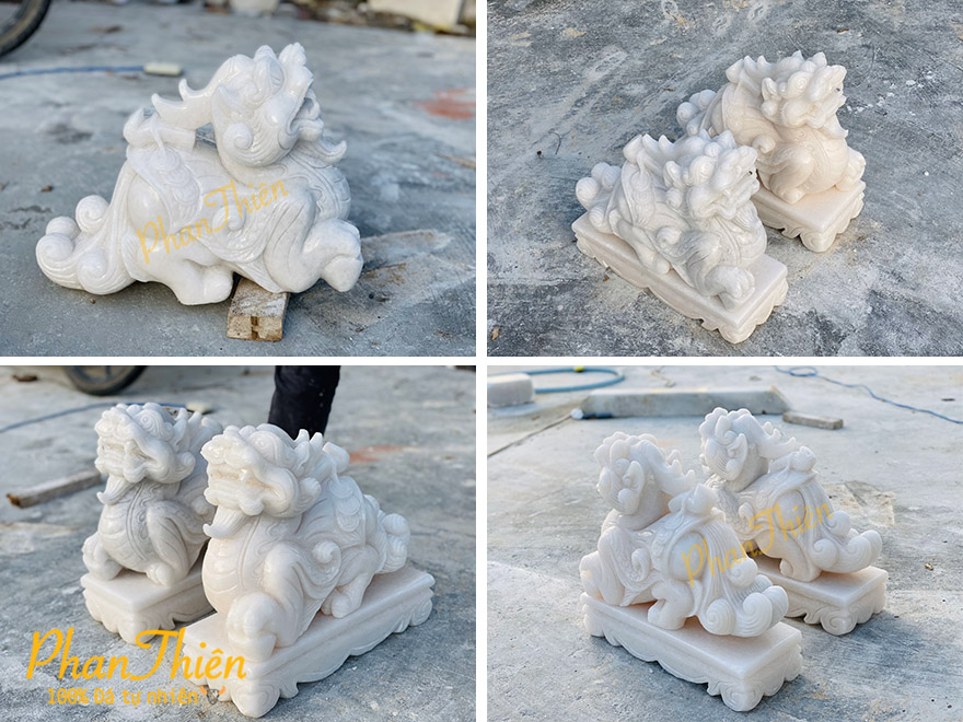 Tỳ Hưu Đá Cẩm Thạch Trắng (TH-12)
