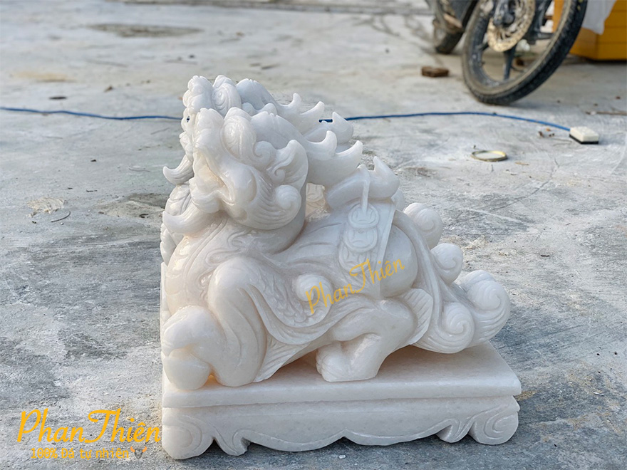 Tỳ Hưu Đá Cẩm Thạch Trắng (TH-12)