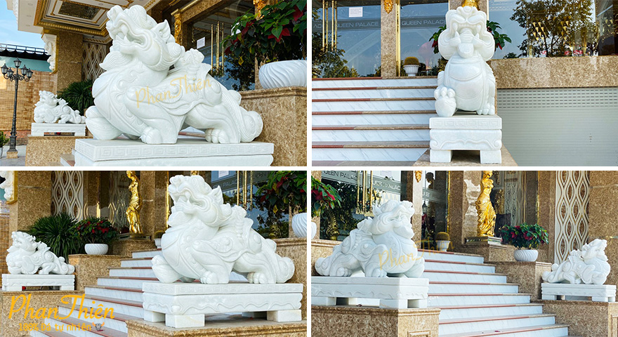 Tỳ Hưu Đá Cẩm Thạch Trắng (TH-14)