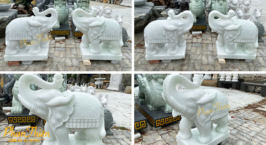 Tượng Voi Đá Cẩm Thạch
